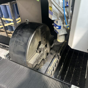 Close up of Bescutter Laser tube cutter at Foothills fabrication